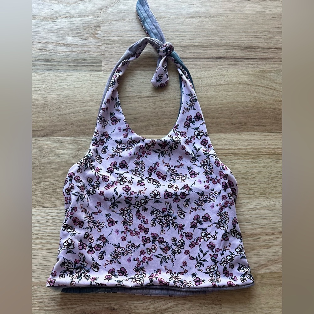 Handmade- Reversible Floral Halter Top